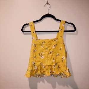 PACSUN YELLOW FLORAL TOP